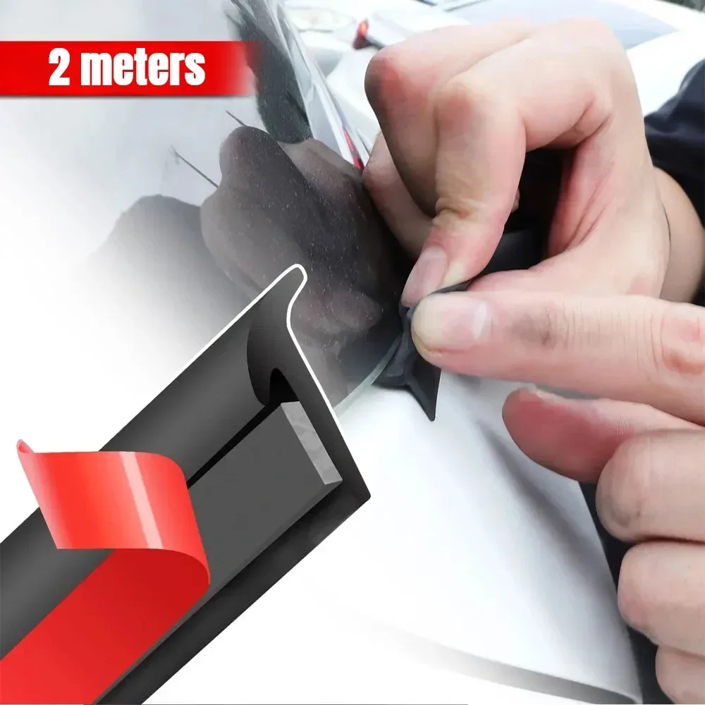 Door Weather Strip - سيارة 2 متر أسود عالمي مائل