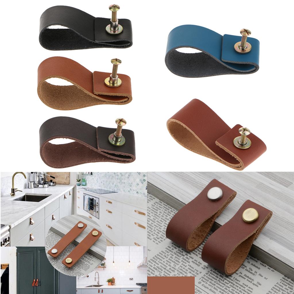مقابض أدراج جلدية مصنوعة يدويً - مراجعة Cabinet Handle Pull وسعره